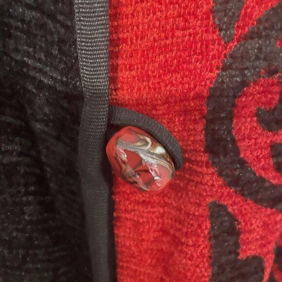 Julia Kim Womens Size L Jacket Art to Wear Mixed Media Button Tribal Embroidered - Picture 5 of 9